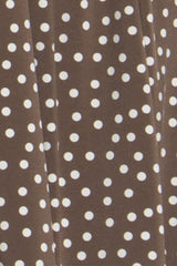 [予約販売]レオタLeota七分袖プリントワンピース（ドレス）Sweetheart Wrap Dress /CONFETTI DOT/Chocolate Chip