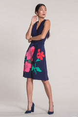 [予約販売]レオタLeotaノースリーブラッププリントワンピース（ドレス）Perfect Wrap Sleeveless/ISLAND FLORAL
