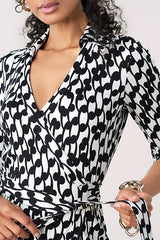 [お取り寄せ]ダイアンフォンファステンバーグDIANE von FURSTENBERGシルクジャージーマキシドレス（ワンピース）Abigail Maxi/Fiddleheads Black