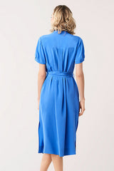 [お取り寄せ]ダイアンフォンファステンバーグDIANE von FURSTENBERGシルクシャツドレス（ワンピース）Addilyn Shirt Dress/ Baja Blue