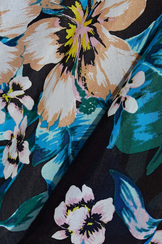 [お取り寄せ]ダイアンフォンファステンバーグDIANE von FURSTENBERG花柄オーバーカバーアップ（ショール）Printed coverup/Bright blue
