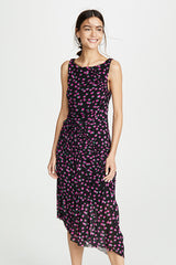 [お取り寄せ]ダイアンフォンファステンバーグDIANE von FURSTENBERGアシンメトリー花柄ドレス（ワンピース）Maia/ブラック