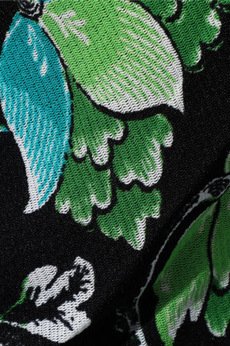 [お取り寄せ]ダイアンフォンファステンバーグDIANE von FURSTENBERG花柄ミディ丈長袖ラップドレス（ワンピース）Phoenix/Black