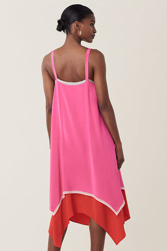[お取り寄せ]ダイアンフォンファステンバーグDIANE von FURSTENBERGシルククレープミディ丈キャミソールドレス（ワンピース）Wren Silk/Manic Pink/Flamenco/Ivory