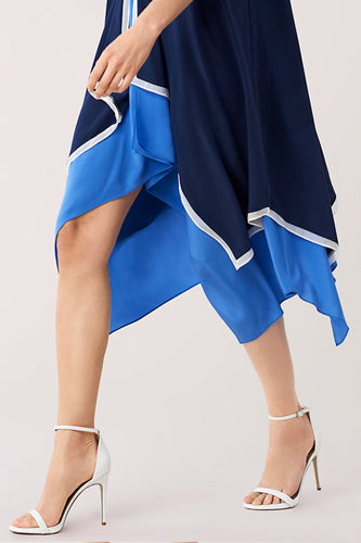 [お取り寄せ]ダイアンフォンファステンバーグDIANE von FURSTENBERGシルククレープミディ丈キャミソールドレス（ワンピース）Wren Silk/New Navy/Baja Blue/Ivory