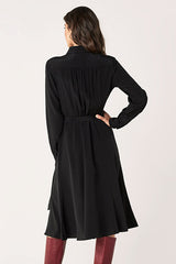 [お取り寄せ]ダイアンフォンファステンバーグDIANE von FURSTENBERGシルククレープミディ丈シャツドレス（ワンピース） Antonette/ Black