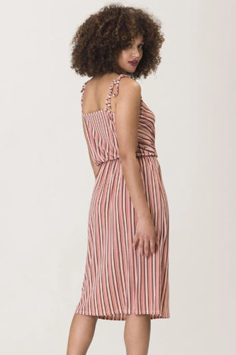 [予約販売]レオタLeotaプリントワンピース（ドレス） Irena Dress/Heather Stripe Desert Sand