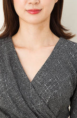 ノラガードナーNora Gardnerドレス（ワンピース）Leyla Dress/Grey printグレー