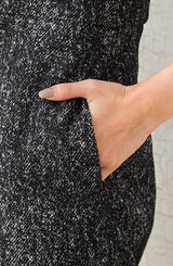 ノラガードナーNora Gardnerツイードワンピース（ドレス）Tweed Olympia Dresss/Black and White